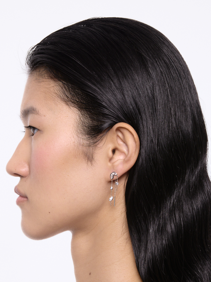 Maria Black  Swift earring 03 - silver, zirconia detaljbild 02